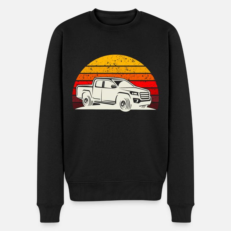 Retro T-Shirt Pick-up - Männer Premium Bio Pullover - Schwarz