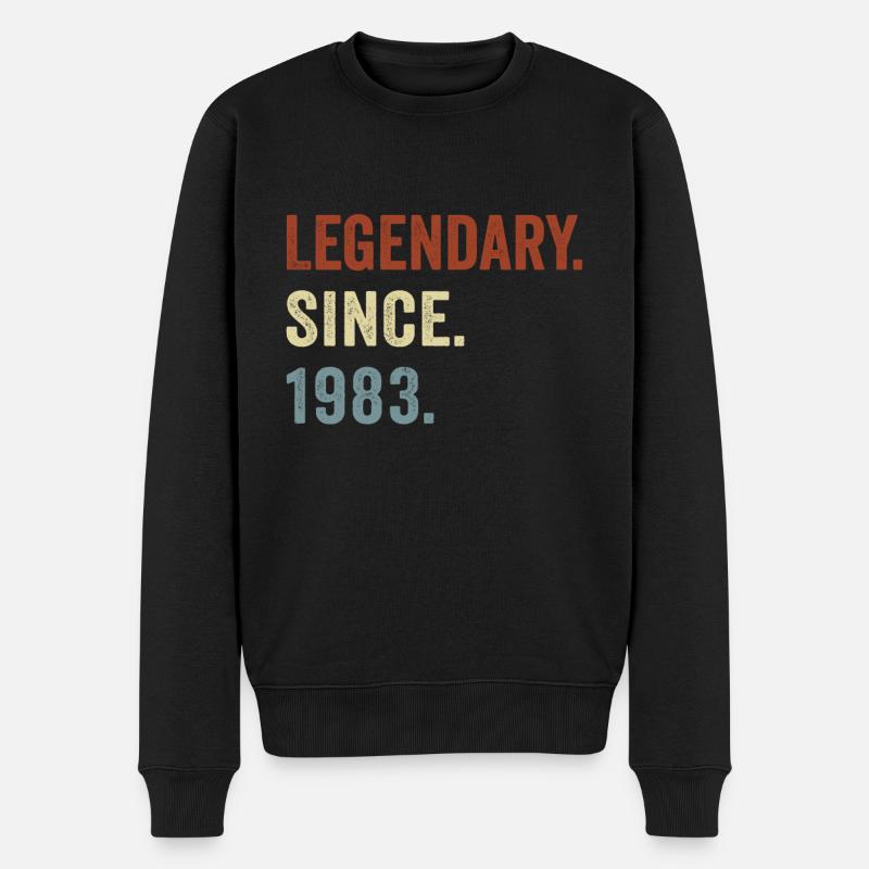Legendary since 1983 - Männer Premium Bio Pullover - Schwarz