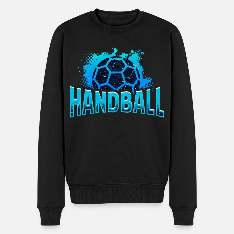Handball - Männer Premium Bio Pullover - Schwarz