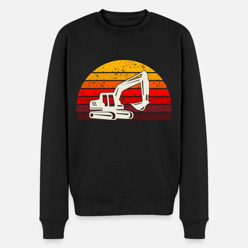 Retrobagger T-Shirt Bagger Seite - Männer Premium Bio Pullover - Schwarz