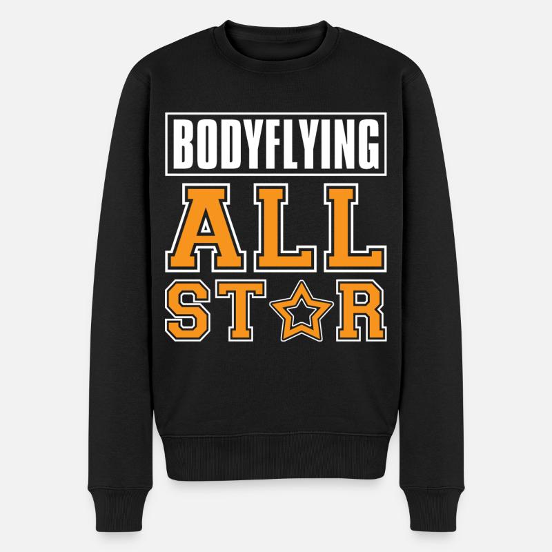 Indoor-Skydiving - Männer Premium Bio Pullover - Schwarz