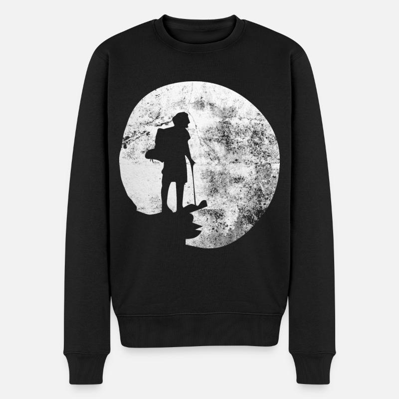 Lune - Randonnée - (12) - Pull Premium bio Homme - noir