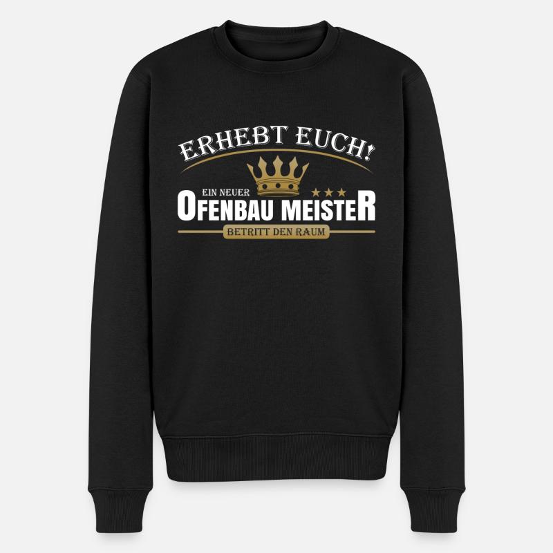 Ofenbau Meister - Männer Premium Bio Pullover - Schwarz