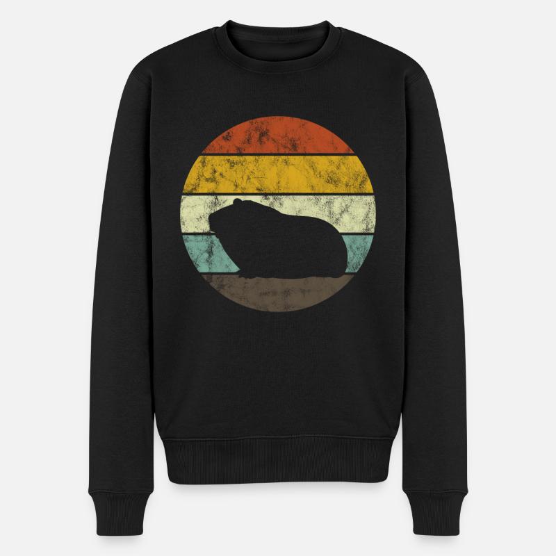 Meerschweinchen Meerschwein Haustier Hamster Idee - Männer Premium Bio Pullover - Schwarz