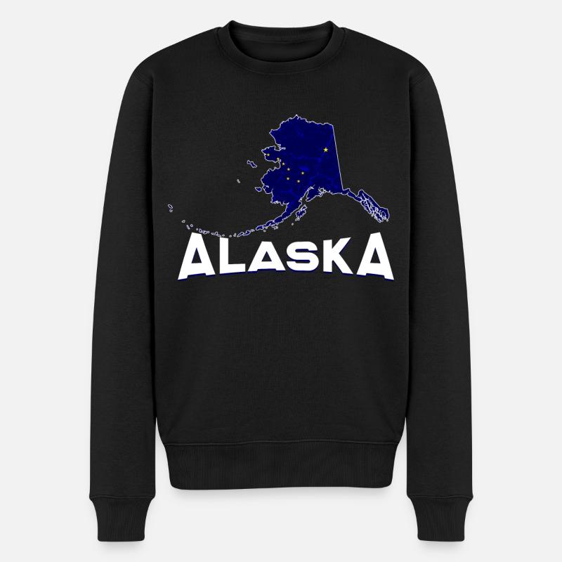 Alaska - Männer Premium Bio Pullover - Schwarz