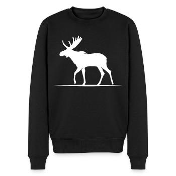 Kanada Elch Backcountry Camping Moose Loon Maple - Männer Premium Bio Pullover - Schwarz - Vorne - Nico (187cm)