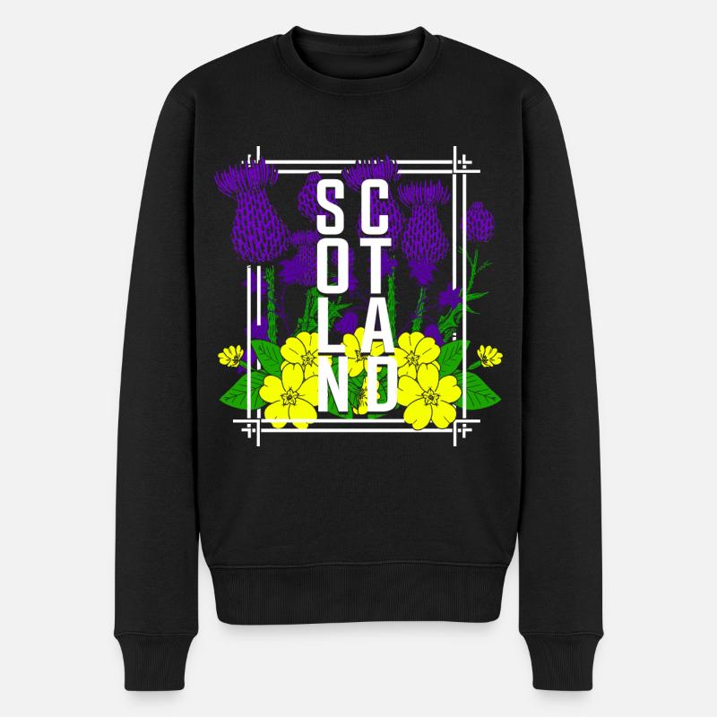 Fleurs d’Écosse - Pull Premium bio Homme - noir