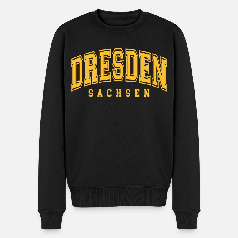 Dresden - Männer Premium Bio Pullover - Schwarz