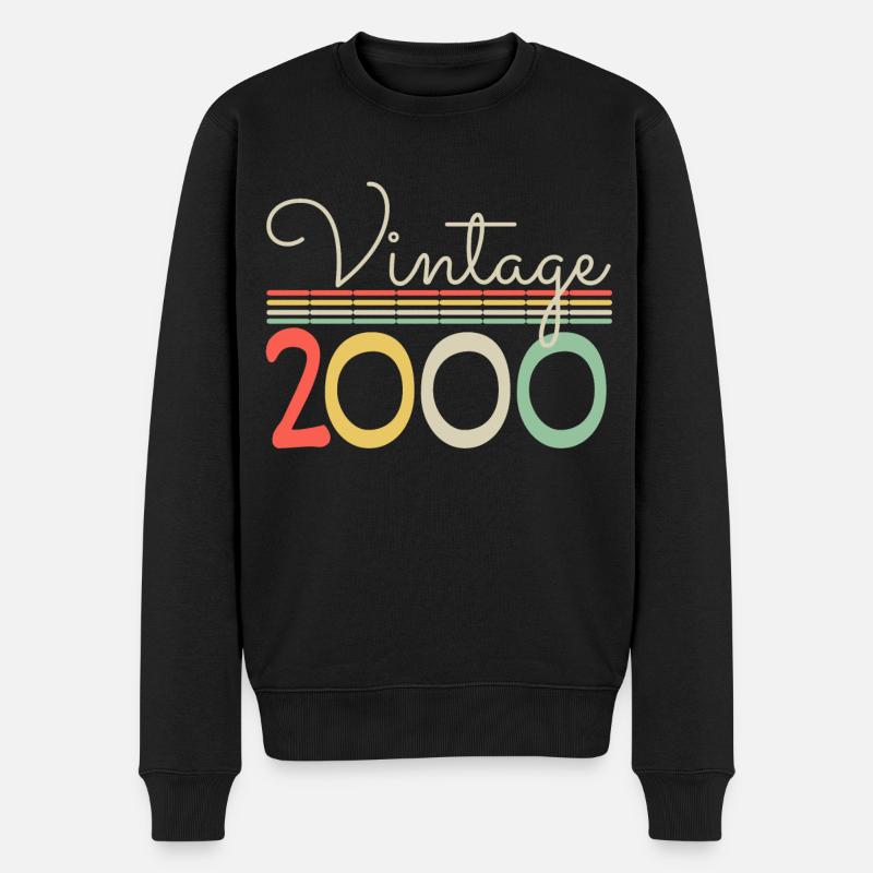 Jahrgang 2000 - Männer Premium Bio Pullover - Schwarz