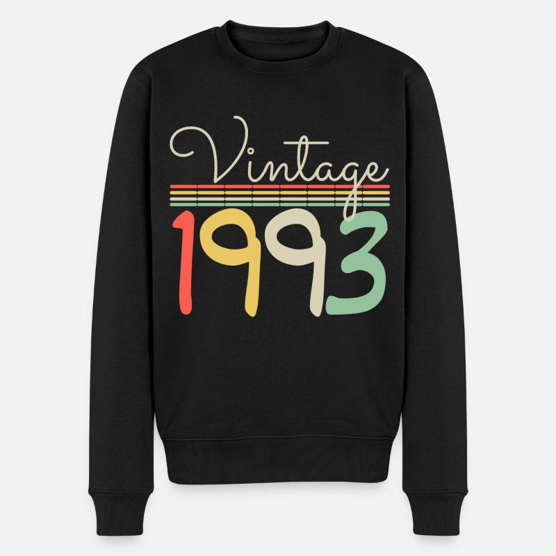 Jahrgang 1993 - Männer Premium Bio Pullover - Schwarz