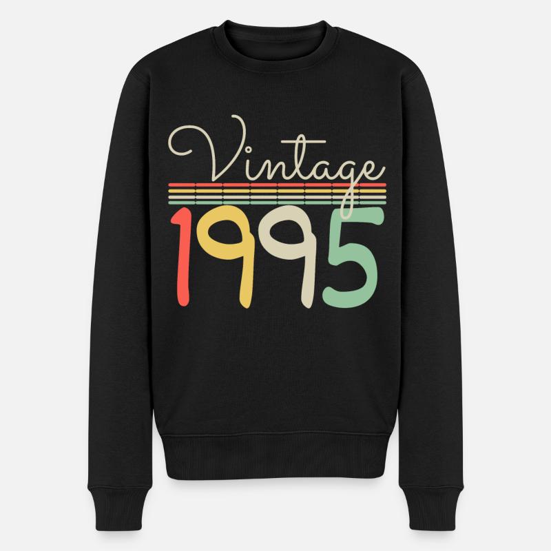 Jahrgang 1995 - Männer Premium Bio Pullover - Schwarz