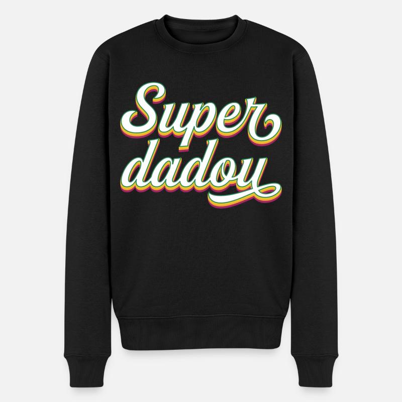 Super Dadou Père Papa 2024 - Pull Premium bio Homme - noir