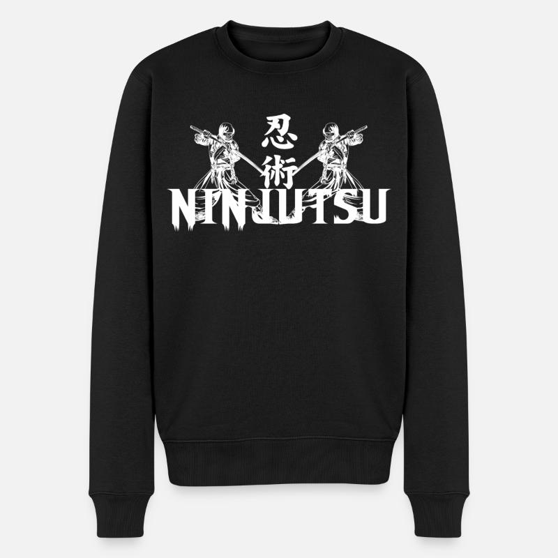 Ninjutsu - Männer Premium Bio Pullover - Schwarz