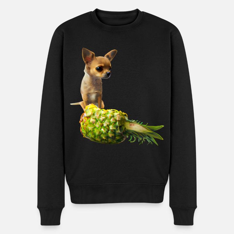 Chihuahua à l’ananas - Pull Premium bio Homme - noir