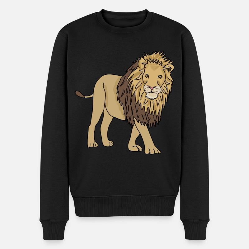 Lion - Pull Premium bio Homme - noir