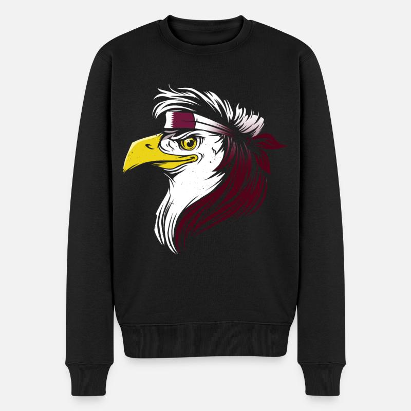 Katar - Männer Premium Bio Pullover - Schwarz