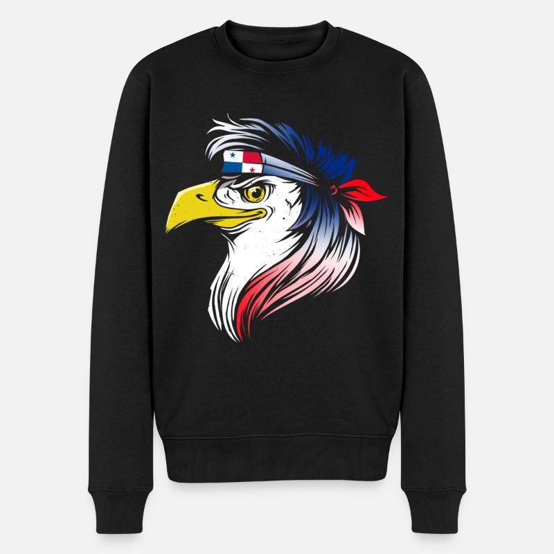 Panama - Männer Premium Bio Pullover - Schwarz