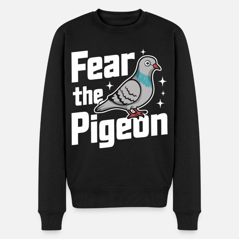 Pigeon Pigeons Animal Oiseau - Pull Premium bio Homme - noir
