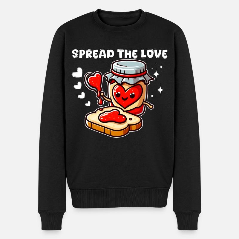 VERBREITE DIE LIEBE - Männer Premium Bio Pullover - Schwarz