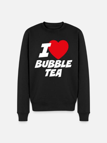 I Love Bubble Tea - Men's Premium Organic Jumper - black