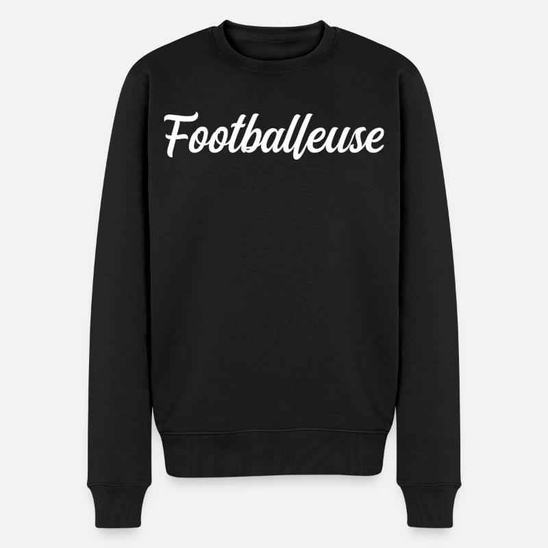 Footballeuse - Pull Premium bio Homme - noir