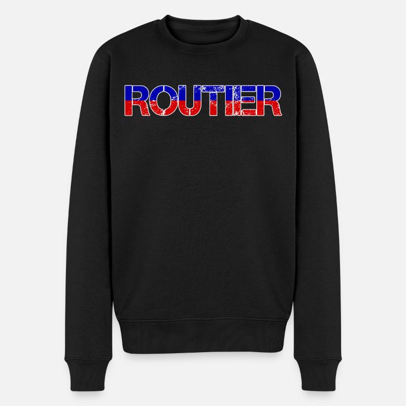 Routier Bleu Blanc Rouge - Pull Premium bio Homme - noir