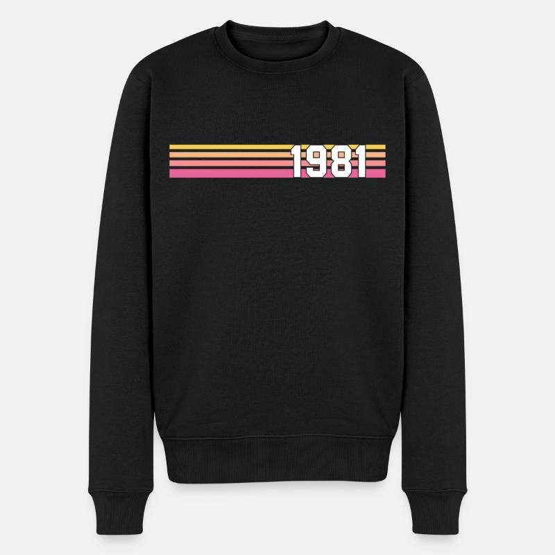 cadeau retro 1981 - Pull Premium bio Homme - noir