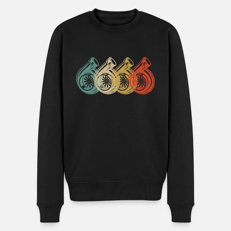 Retro Turbo - Pull Premium bio Homme - noir
