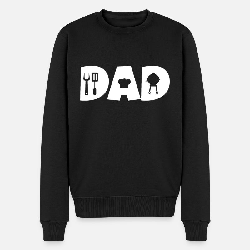 grill dad for Grill Papa Barbecue - Männer Premium Bio Pullover - Schwarz