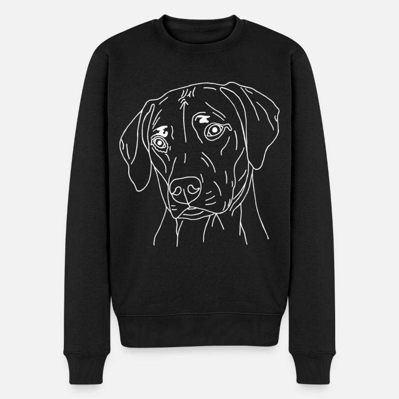 Rhodesian Ridgeback - Männer Premium Bio Pullover - Schwarz