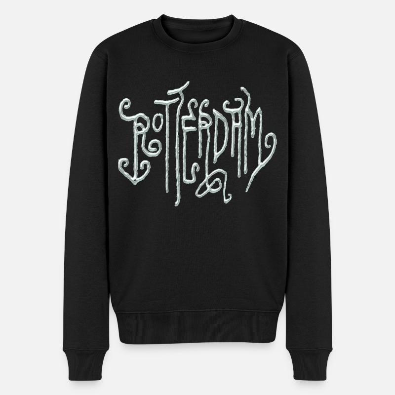 Rotterdam - Männer Premium Bio Pullover - Schwarz