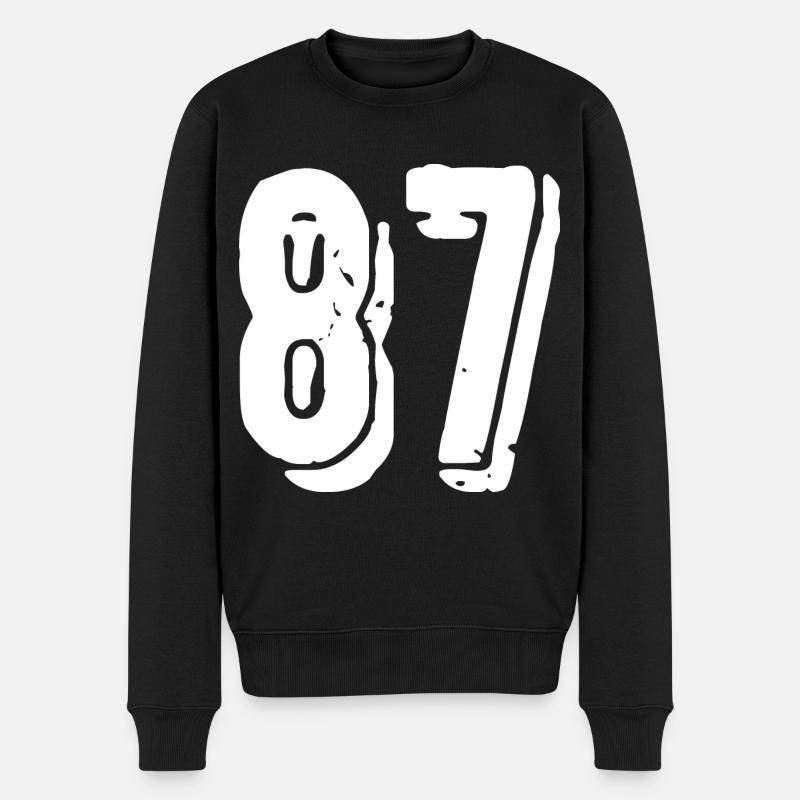 Maillot numéro 87 - Pull Premium bio Homme - noir