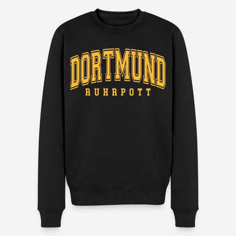 Dortmund - Männer Premium Bio Pullover - Schwarz