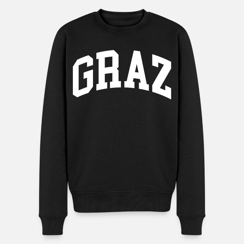Graz - Männer Premium Bio Pullover - Schwarz