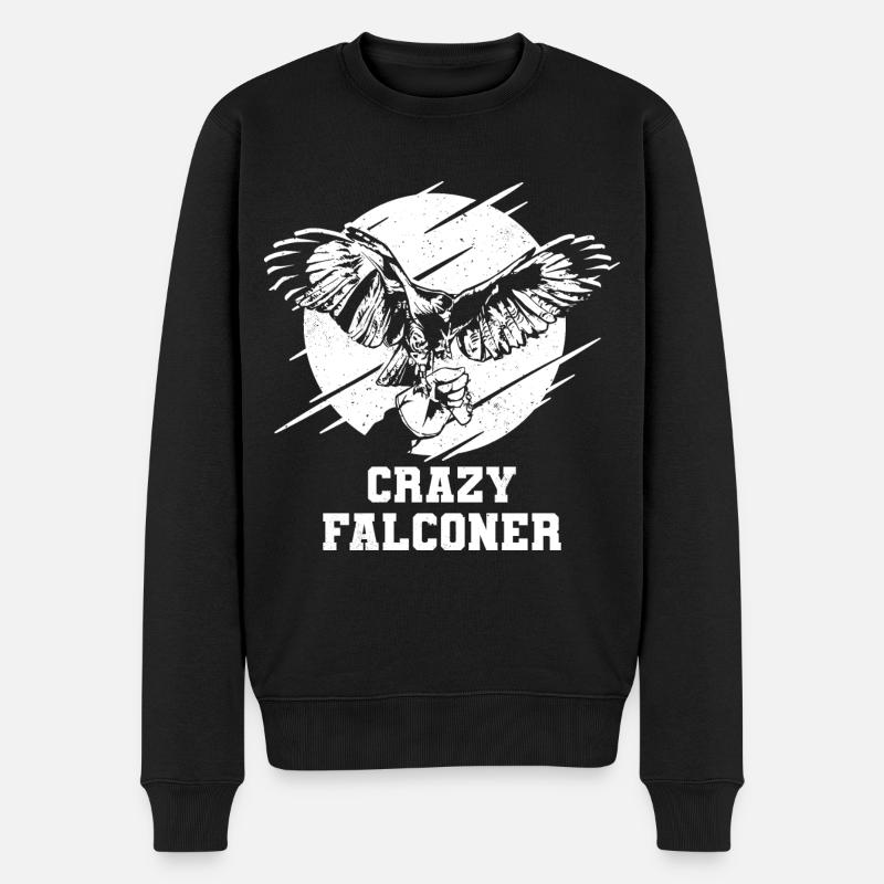 Falknern - Männer Premium Bio Pullover - Schwarz