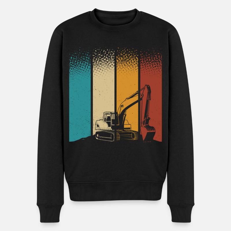 Bagger - Männer Premium Bio Pullover - Schwarz
