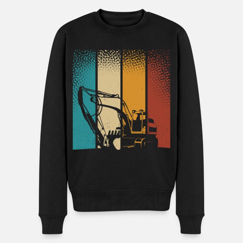 Bagger - Männer Premium Bio Pullover - Schwarz