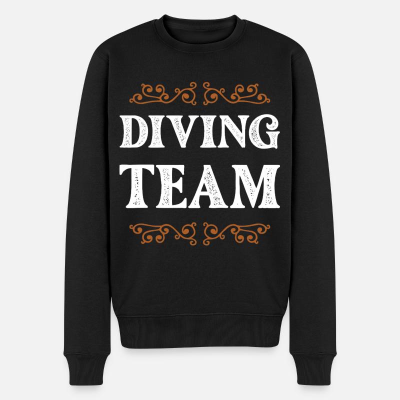 Diving Crew - Männer Premium Bio Pullover - Schwarz