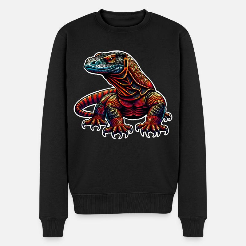 Komodo Dragon - Männer Premium Bio Pullover - Schwarz