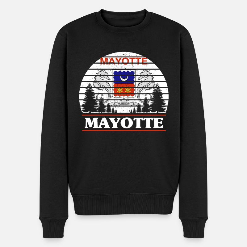 Mayotte - Männer Premium Bio Pullover - Schwarz