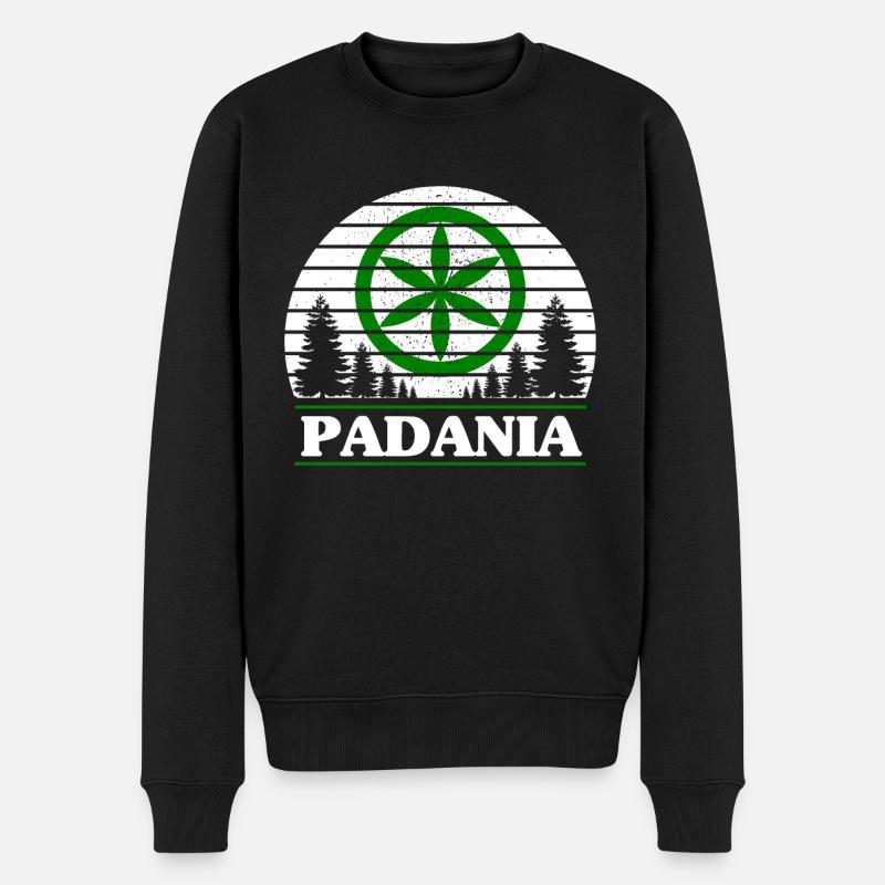 Padanien - Männer Premium Bio Pullover - Schwarz