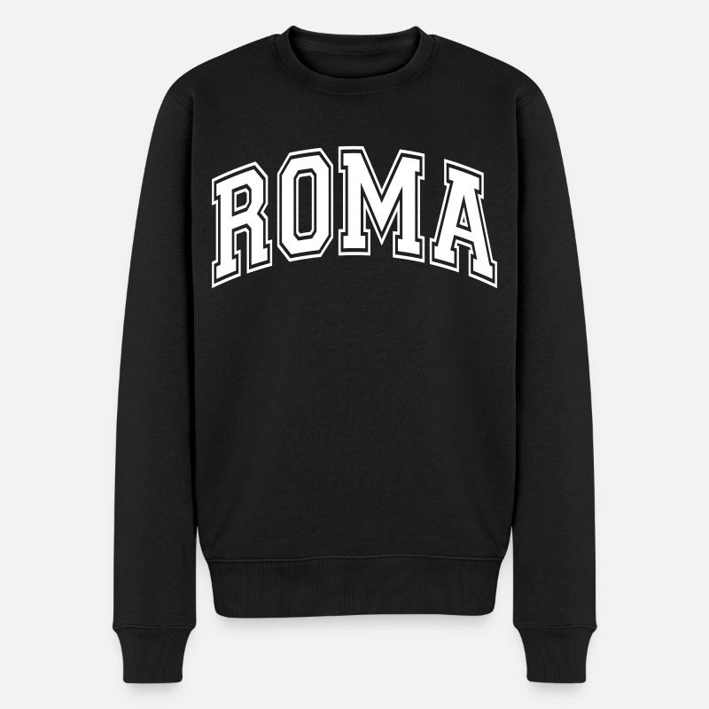 Rom - Männer Premium Bio Pullover - Schwarz