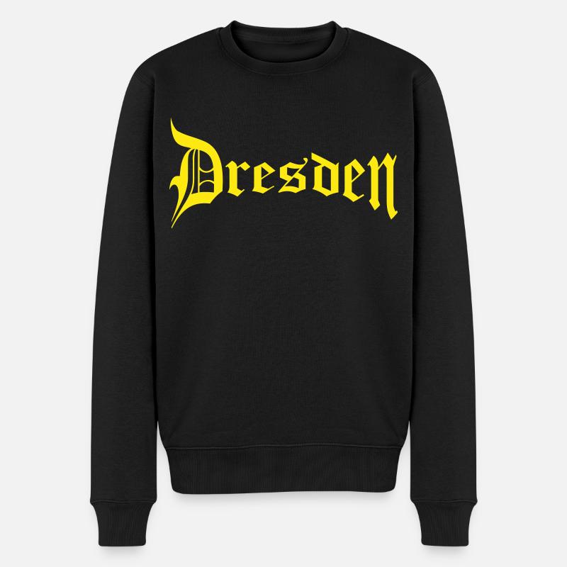Dresden - Männer Premium Bio Pullover - Schwarz