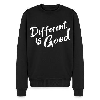 Anders ist gut - Männer Premium Bio Pullover - Schwarz - Vorne - Nico (187cm)
