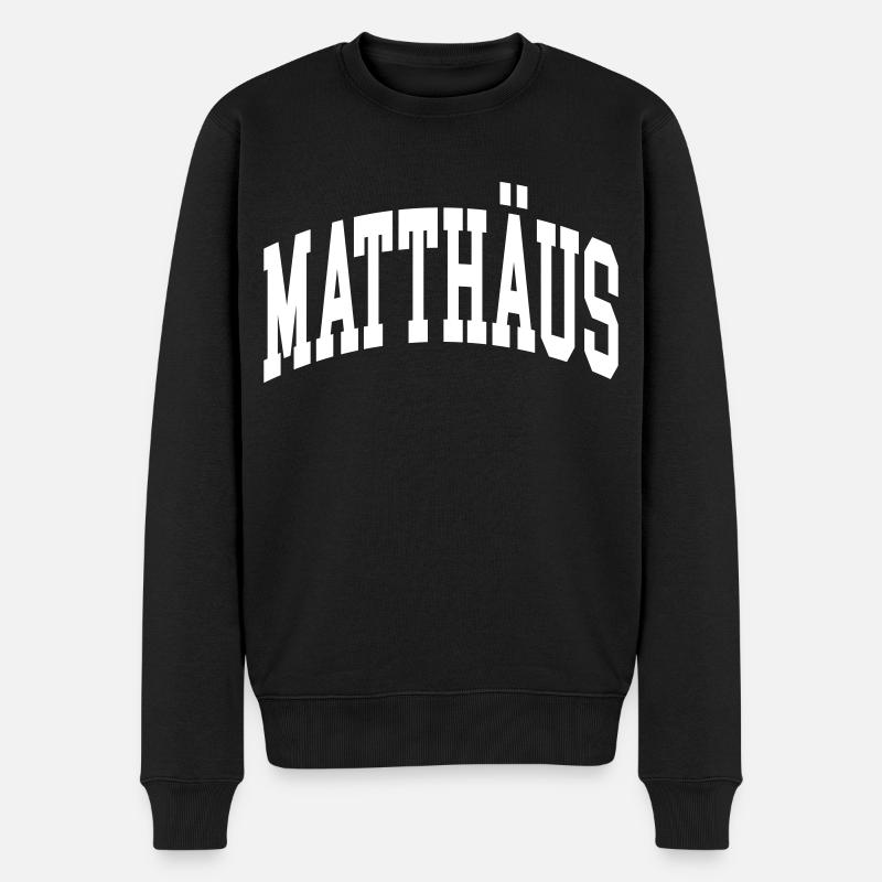 Matthäus - Männer Premium Bio Pullover - Schwarz