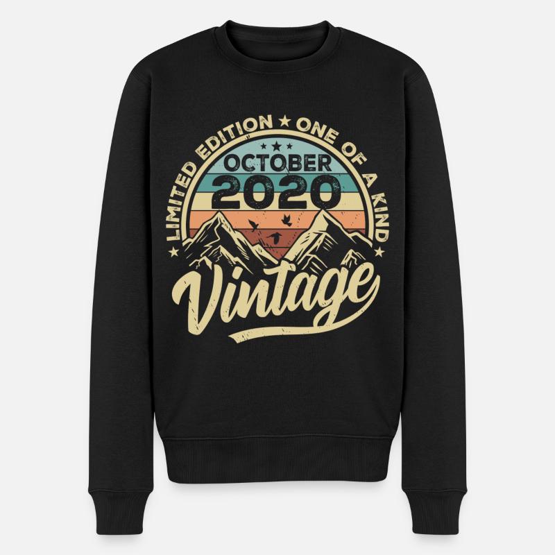 Oktober 2020 Geburtstag 2020 Geboren Oktober 2020 - Männer Premium Bio Pullover - Schwarz