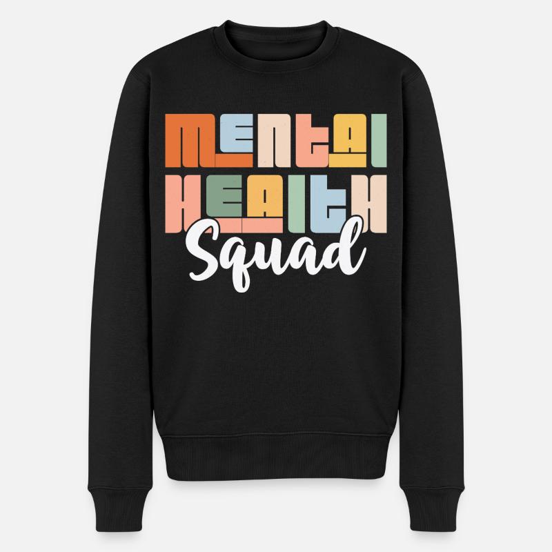 Mental Health Squad - Männer Premium Bio Pullover - Schwarz
