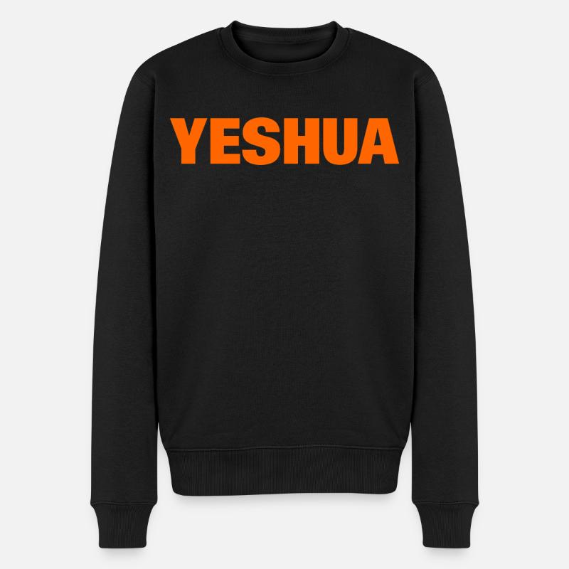 Jeschua - Männer Premium Bio Pullover - Schwarz