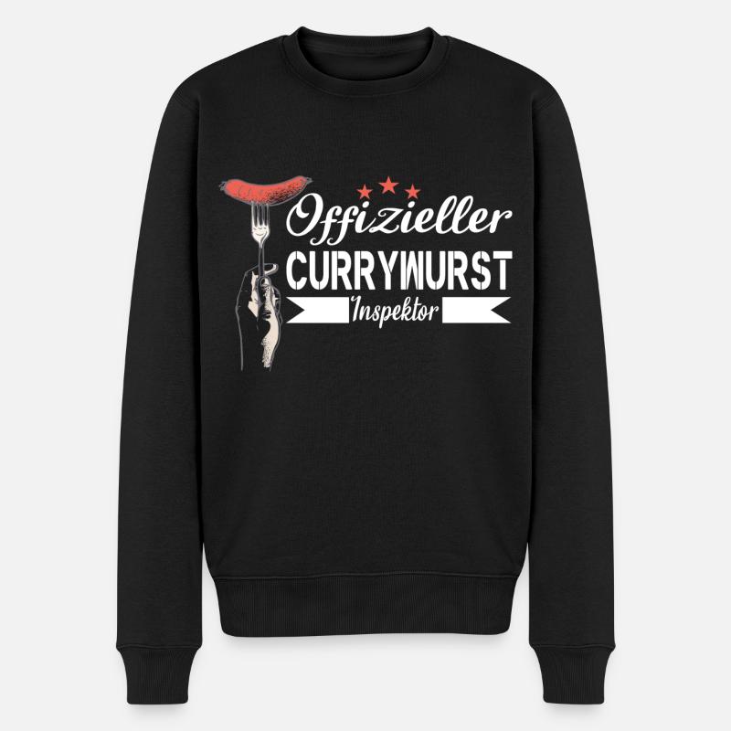 Bratwurst Currywurst Geschenk Ruhrgebiet Berlin - Männer Premium Bio Pullover - Schwarz