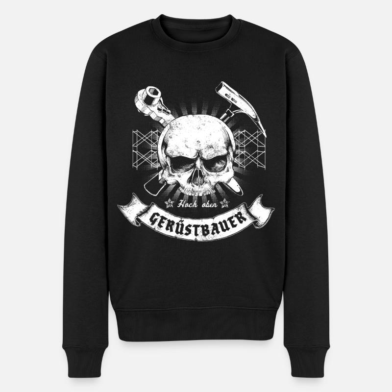 Gerüstbauer - Männer Premium Bio Pullover - Schwarz